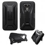 LG G5 Armor Holster Combo Belt Clip Case (Black)
